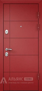 Металлические двери с порошковым дверь с зеркалом внутри №4 внешняя - фото