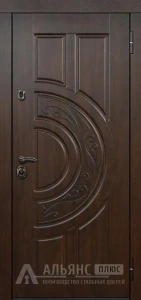 Входная дверь с зеркалом сандал в цвете Венге (Wenge) №103 внешняя - фото