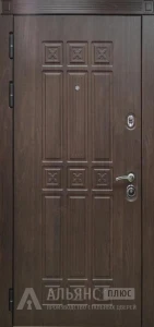 Стальная дверь тёмный дуб и кремовая классика №16 внутренняя - фото