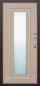 Входная дверь с терморазрывом под покраску с зеркалом №123 внутренняя - фото