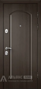 Недорогая дверь с МДФ накладкам для квартиры №52 внешняя - фото