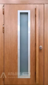 Входная дверь с наружной МДФ-плитой / терморазрывом полотна и короба и металлическим наличником №8 внешняя - фото