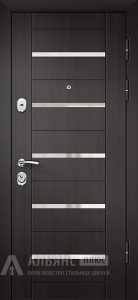 Входная дверь в хрущевку с гладкой панелью цвета антрацит №5 внешняя - фото