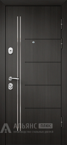 Классическая входная дверь цвет черный №11 внешняя - фото