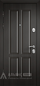 Входная дверь в хрущевку с декоративной резьбой в стиле классика и порошковым покрытием №39 внутренняя - фото