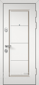 Металлическая белая дверь с зеркалом максимум для визуального расширения пространства №31 внешняя - фото