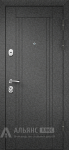 Входная дверь в хрущевку серая шагрень с утеплением из минеральной ваты №25 внешняя - фото