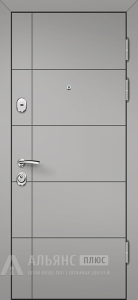 Высокая сталинская дверь с молдингом №57 внешняя - фото