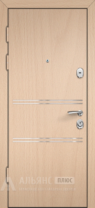 Филенчатая белая дверь входная для квартиры лабиринт №34 внутренняя - фото