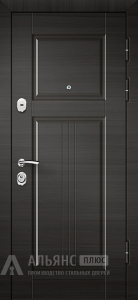 Глянцевая дверь покрытие черный ламинат №37 внешняя - фото