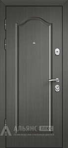 Однопольная дверь с серым цветом внешней / внутренней панели и уплотнительным контуром №3 внутренняя - фото