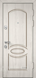 Входная дверь с шумоизоляцией и покрытием "слоновая кость" (толщина двери 75мм) №27 внешняя - фото