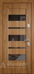 Входная дверь Люкс с отделкой под старину внутри №64 внутренняя - фото