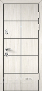 Филенчатая белая дверь входная для квартиры лабиринт №34 внешняя - фото