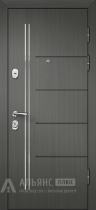 Гладкая квартирная дверь под стандартную ширину проема №4 внешняя - фото