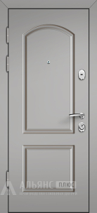 Белая металлическая дверь Брайтон для установки в прихожую с цветом под камень внутри №21 внутренняя - фото