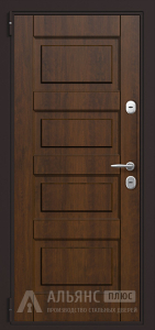 Утепленная дверь для защиты от холода с хромовыми вставками №55 внутренняя - фото