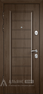 Цельногнутая заводская дверь с покрытием Экошпон внутри №15 внутренняя - фото