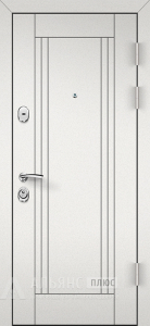 Утепленная пенопластом входная дверь с зеркалом №117 внешняя - фото