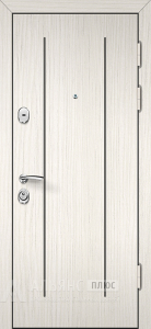 Правая гладкая дверь с терморазрывом под белую эмаль №2 внешняя - фото