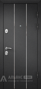 Входная дверь Black с гладкой панелью №35 внешняя - фото