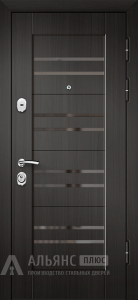 Дизайнерская дверь грей со стеклянным молдингом Black Модерн №51 внешняя - фото