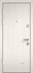 Глухая входная белая металлическая дверь Смарт с сувальдным замком №15 внутренняя - фото