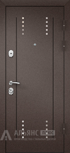 Утепленная тамбурная входная дверь с порошковым напылением для кирпичного дома №32 внешняя - фото