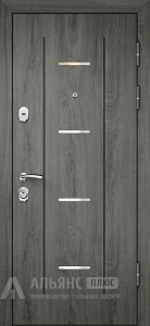 Недорогая входная дверь «Антрацит» для типовой квартиры №7 внешняя - фото