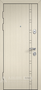 Дизайнерская входная дверь слоновая кость в квартиру для новостройки №38 внутренняя - фото