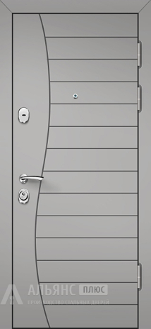 Фото «Дверь для квартиры с зеркалом внутреннего открывания №10»