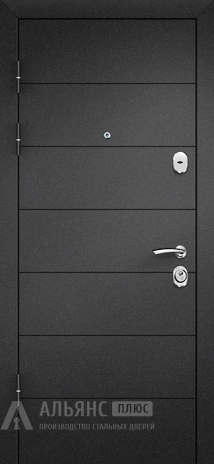 Фото 2 «Дверь входная с петлями премиум‑класса и термоэффектом в темном цвете внутренней панели в современном стиле №5»
