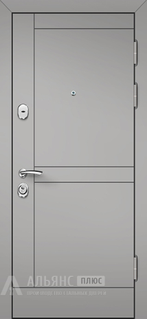 Фото «Квартирная железная дверь с зеркалом сильвер №34»